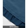 imageBTFBM Long Sleeve Fall Dresses for Women 2025 Summer Casual Tie Neck Ruffle Tiered A Line Wedding Guest Short Mini DressLong Sleeve Dark Blue