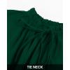 imageBTFBM Long Sleeve Fall Dresses for Women 2025 Summer Casual Tie Neck Ruffle Tiered A Line Wedding Guest Short Mini DressLong Sleeve Dark Green