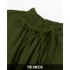 imageBTFBM Long Sleeve Fall Dresses for Women 2025 Summer Casual Tie Neck Ruffle Tiered A Line Wedding Guest Short Mini DressLong Sleeve Green