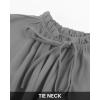 imageBTFBM Long Sleeve Fall Dresses for Women 2025 Summer Casual Tie Neck Ruffle Tiered A Line Wedding Guest Short Mini DressLong Sleeve Grey