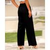 imageBTFBM Women High Waist Palazzo Pants Fall 2025 Casual Wide Leg Trousers Loose Work Office Business Suit Pant PocketsBlack