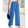 imageBTFBM Women High Waist Palazzo Pants Fall 2025 Casual Wide Leg Trousers Loose Work Office Business Suit Pant PocketsBlue