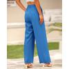 imageBTFBM Women High Waist Palazzo Pants Fall 2025 Casual Wide Leg Trousers Loose Work Office Business Suit Pant PocketsBlue