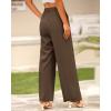 imageBTFBM Women High Waist Palazzo Pants Fall 2025 Casual Wide Leg Trousers Loose Work Office Business Suit Pant PocketsCoffee
