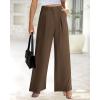 imageBTFBM Women High Waist Palazzo Pants Fall 2025 Casual Wide Leg Trousers Loose Work Office Business Suit Pant PocketsCoffee
