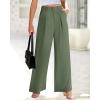 imageBTFBM Women High Waist Palazzo Pants Fall 2025 Casual Wide Leg Trousers Loose Work Office Business Suit Pant PocketsGrey Green