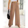 imageBTFBM Women High Waist Palazzo Pants Fall 2025 Casual Wide Leg Trousers Loose Work Office Business Suit Pant PocketsKhaki