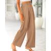 imageBTFBM Women High Waist Palazzo Pants Fall 2025 Casual Wide Leg Trousers Loose Work Office Business Suit Pant PocketsKhaki