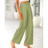 imageBTFBM Women High Waist Palazzo Pants Fall 2025 Casual Wide Leg Trousers Loose Work Office Business Suit Pant PocketsLight Green