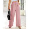 imageBTFBM Women High Waist Palazzo Pants Fall 2025 Casual Wide Leg Trousers Loose Work Office Business Suit Pant PocketsPink