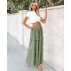 imageBTFBM Womens Long Summer Skirt 2025 Elegant High Waist Cocktail Party Wedding Guest Dress Flared ALine Midi SkirtsGreen