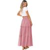 imageBTFBM Womens Long Summer Skirt 2025 Elegant High Waist Cocktail Party Wedding Guest Dress Flared ALine Midi SkirtsPink
