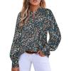 Floral Black Blue