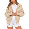 imageBTFBM Zip Up Hoodie Women Long Sleeve Fall Fashion Sweatshirt Fleece Y2K Hooded Jacket 2025 Trendy Winter ClothesApricot