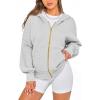 imageBTFBM Zip Up Hoodie Women Long Sleeve Fall Fashion Sweatshirt Fleece Y2K Hooded Jacket 2025 Trendy Winter ClothesGrey