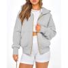 imageBTFBM Zip Up Hoodie Women Long Sleeve Fall Fashion Sweatshirt Fleece Y2K Hooded Jacket 2025 Trendy Winter ClothesGrey