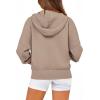 imageBTFBM Zip Up Hoodie Women Long Sleeve Fall Fashion Sweatshirt Fleece Y2K Hooded Jacket 2025 Trendy Winter ClothesGrey Khaki