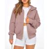 imageBTFBM Zip Up Hoodie Women Long Sleeve Fall Fashion Sweatshirt Fleece Y2K Hooded Jacket 2025 Trendy Winter ClothesGrey Pink