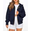imageBTFBM Zip Up Hoodie Women Long Sleeve Fall Fashion Sweatshirt Fleece Y2K Hooded Jacket 2025 Trendy Winter ClothesNavy