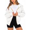 imageBTFBM Zip Up Hoodie Women Long Sleeve Fall Fashion Sweatshirt Fleece Y2K Hooded Jacket 2025 Trendy Winter ClothesWhite