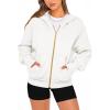 imageBTFBM Zip Up Hoodie Women Long Sleeve Fall Fashion Sweatshirt Fleece Y2K Hooded Jacket 2025 Trendy Winter ClothesWhite