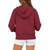 imageBTFBM Zip Up Hoodie Women Long Sleeve Fall Fashion Sweatshirt Fleece Y2K Hooded Jacket 2025 Trendy Winter ClothesWine Red