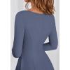 imageBTFBM Fall Dresses for Women 2025 Trendy Boat Neck Long Sleeve A Line Flowy Knit Loose Casual Elegant Party Maxi DressDusty Blue