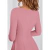 imageBTFBM Fall Dresses for Women 2025 Trendy Boat Neck Long Sleeve A Line Flowy Knit Loose Casual Elegant Party Maxi DressPink