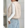 imageBTFBM Faux Fur Vest For Women 2025 Trendy Fall Sleeveless Cropped Fuzzy Jacket Fluffy Winter Coats Furry Vests OuterwearApricot