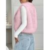 imageBTFBM Faux Fur Vest For Women 2025 Trendy Fall Sleeveless Cropped Fuzzy Jacket Fluffy Winter Coats Furry Vests OuterwearPink