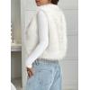 imageBTFBM Faux Fur Vest For Women 2025 Trendy Fall Sleeveless Cropped Fuzzy Jacket Fluffy Winter Coats Furry Vests OuterwearWhite