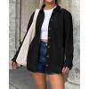 imageBTFBM Faux Suede Jacket Women Fall Fashion 2025 Leather Jackets Long Sleeve Button Down Winter Coats Shackets OuterwearBlack