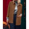 imageBTFBM Faux Suede Jacket Women Fall Fashion 2025 Leather Jackets Long Sleeve Button Down Winter Coats Shackets OuterwearCamel