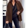 imageBTFBM Faux Suede Jacket Women Fall Fashion 2025 Leather Jackets Long Sleeve Button Down Winter Coats Shackets OuterwearCoffee