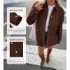 imageBTFBM Faux Suede Jacket Women Fall Fashion 2025 Leather Jackets Long Sleeve Button Down Winter Coats Shackets OuterwearCoffee