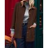 imageBTFBM Faux Suede Jacket Women Fall Fashion 2025 Leather Jackets Long Sleeve Button Down Winter Coats Shackets OuterwearCoffee