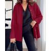 imageBTFBM Faux Suede Jacket Women Fall Fashion 2025 Leather Jackets Long Sleeve Button Down Winter Coats Shackets OuterwearRed