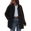 imageBTFBM Faux Suede Jacket Women Fall Fashion 2025 Leather Jackets Long Sleeve Button Down Winter Coats Shackets OuterwearBlack