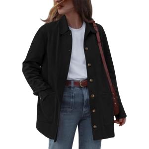 imageBTFBM Faux Suede Jacket Women Fall Fashion 2025 Leather Jackets Long Sleeve Button Down Winter Coats Shackets OuterwearBlack