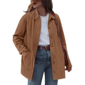 imageBTFBM Faux Suede Jacket Women Fall Fashion 2025 Leather Jackets Long Sleeve Button Down Winter Coats Shackets OuterwearCamel