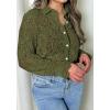 imageBTFBM Long Sleeve Lace Blouses for Women 2025 Spring Dressy Casual Button Down Shirts Date Night Outfit Club Party TopsArmy Green