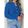 imageBTFBM Long Sleeve Lace Blouses for Women 2025 Spring Dressy Casual Button Down Shirts Date Night Outfit Club Party TopsBlue