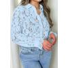imageBTFBM Long Sleeve Lace Blouses for Women 2025 Spring Dressy Casual Button Down Shirts Date Night Outfit Club Party TopsLight Blue