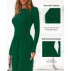 imageBTFBM Jumpsuits For Women Dressy 2025 Fall Casual One Piece Outfits Pocket Long Sleeve Knit Ruched Wide Leg Pants RomperDark Green