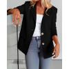 imageBTFBM Blazers for Women Business Casual 2025 Fall Clothes Lapel Open Front Long Sleeve Work Office Suit Jackets BlazerBlack