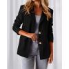 imageBTFBM Blazers for Women Business Casual 2025 Fall Clothes Lapel Open Front Long Sleeve Work Office Suit Jackets BlazerBlack