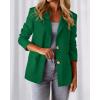 imageBTFBM Blazers for Women Business Casual 2025 Fall Clothes Lapel Open Front Long Sleeve Work Office Suit Jackets BlazerDark Green