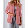 imageBTFBM Blazers for Women Business Casual 2025 Fall Clothes Lapel Open Front Long Sleeve Work Office Suit Jackets BlazerDusty Pink