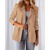 imageBTFBM Blazers for Women Business Casual 2025 Fall Clothes Lapel Open Front Long Sleeve Work Office Suit Jackets BlazerKhaki