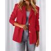 imageBTFBM Blazers for Women Business Casual 2025 Fall Clothes Lapel Open Front Long Sleeve Work Office Suit Jackets BlazerRed